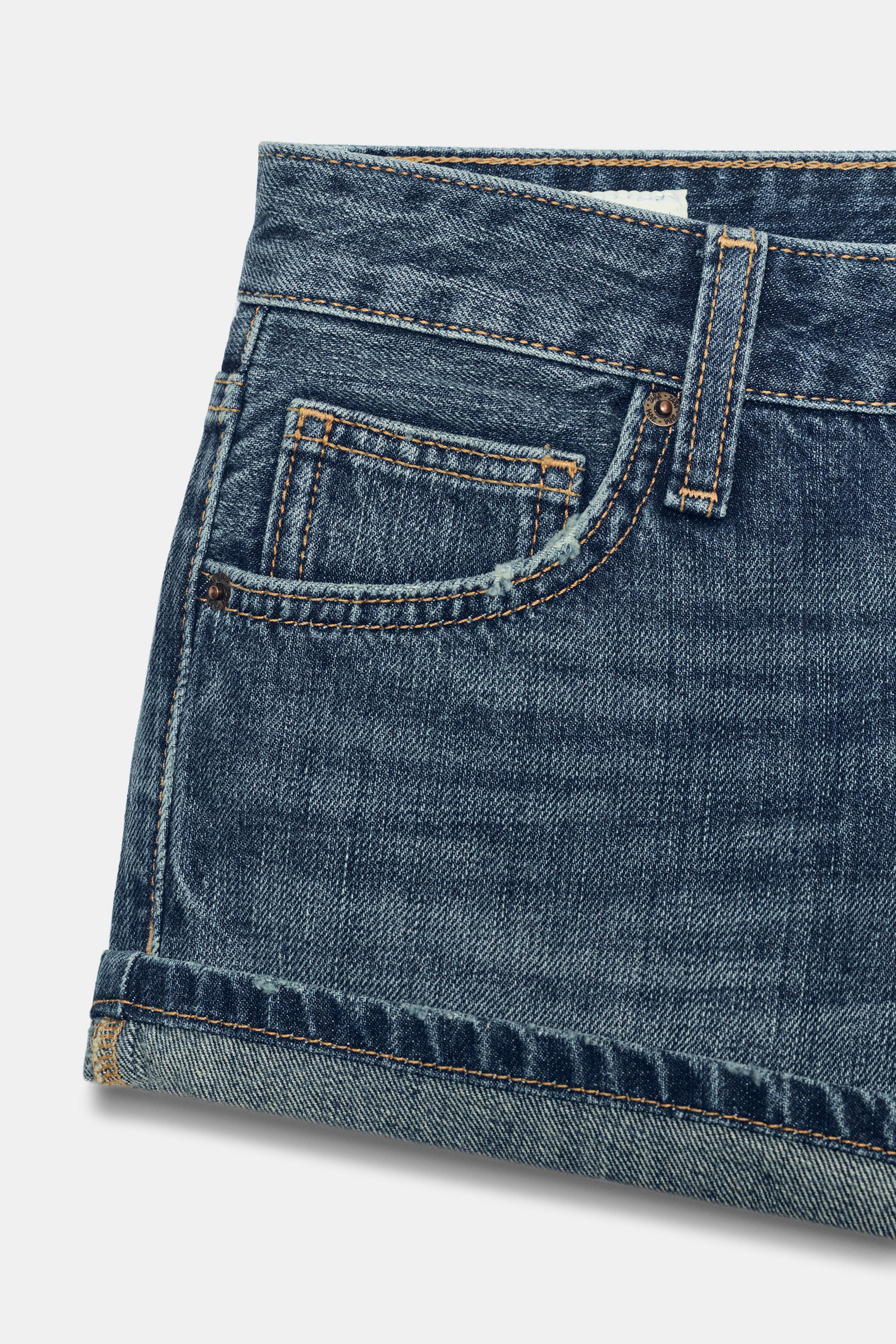SHORT MINI EN DENIM TRF À BOUTONS